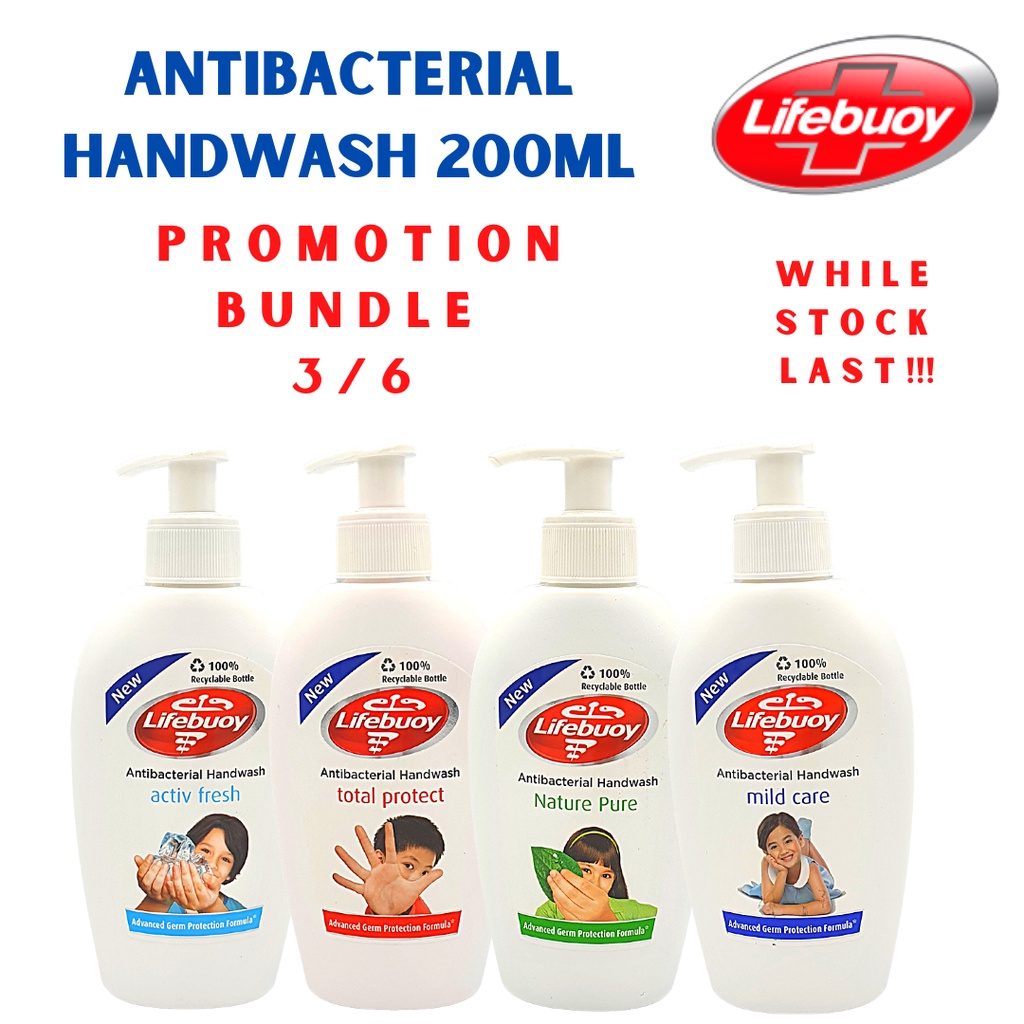Lifebuoy Antibacterial Handwash 200ml (4 variants) Shopee Singapore