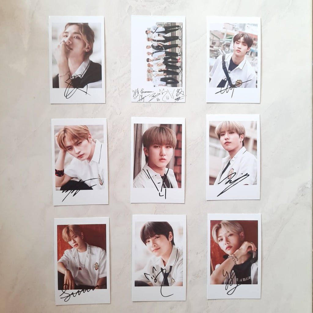 5pcs 8pcs 9pcs Polaroid Stray Kids With Signature For Fans Shopee Singapore