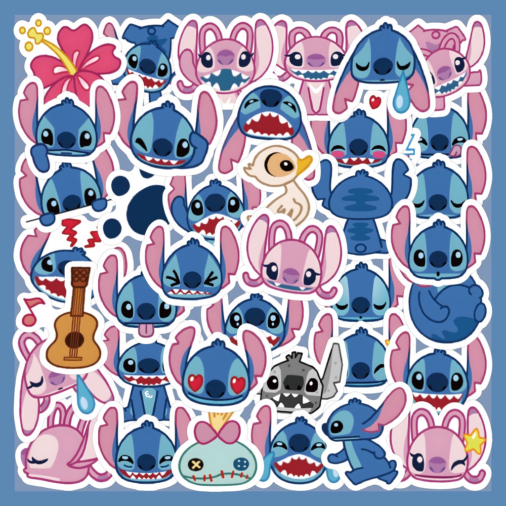 40pcs Stitch Lilo Stitch Graffiti Waterproof Stickers Water Cup Laptop Suitcase Waterproof