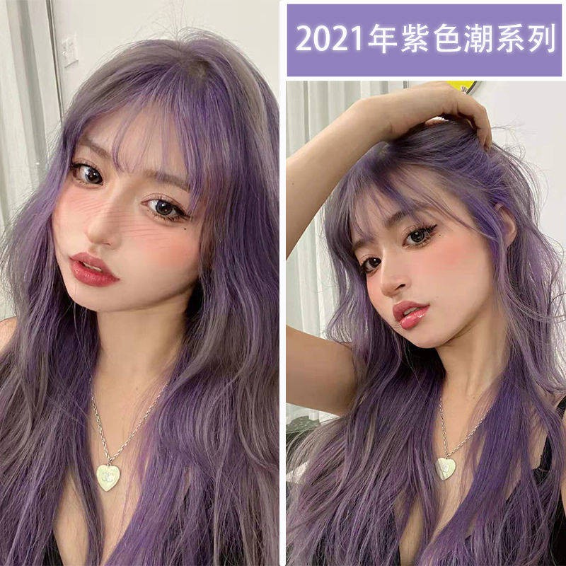 Hair Dye Millenas Purple Gray Hair Dye 2021 Popular White Trend Black Purple  Whit Violet Hair Own Home Dyed Men And Wome | Shopee Singapore