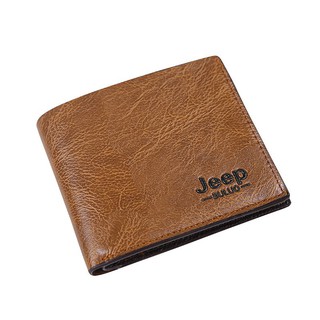 Jeep Men's Gifts Wind PU Leather Wallet Classic Short Percent Card