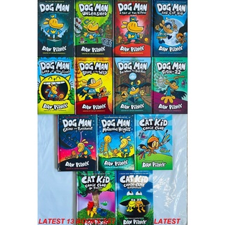 [SG CHEAPEST] 13 Books Latest Version Dog Man Books by Dav Pikey Hard Cover Collection Children Gift Educational