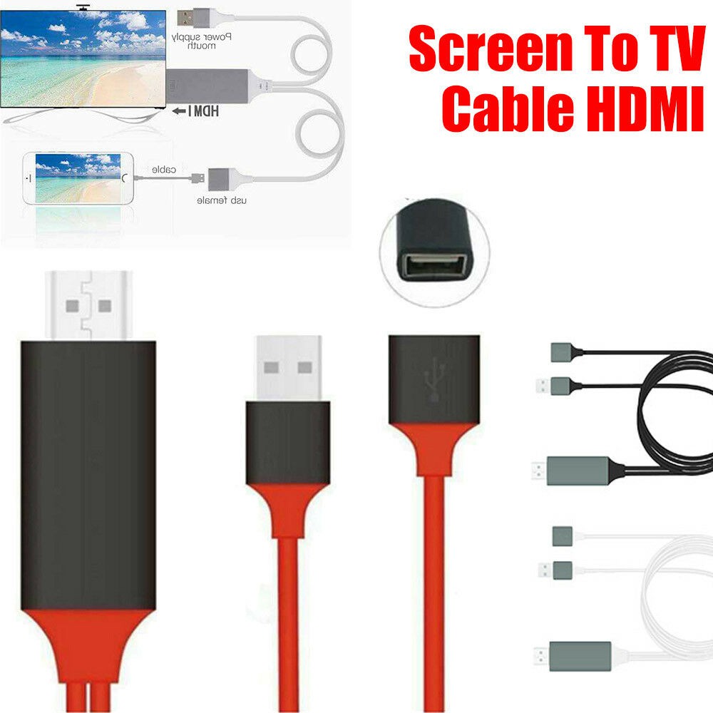 2 in 1 Wireless or Wired Screen Mirroring Miracast 1080P HDMI Cable HD