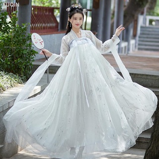 Improved  dress embroidered antique ancient costume  Hanfu female genuine original [Luan Qiu] chest-length skirt student ancient costume long fairy skirt domineering daily c