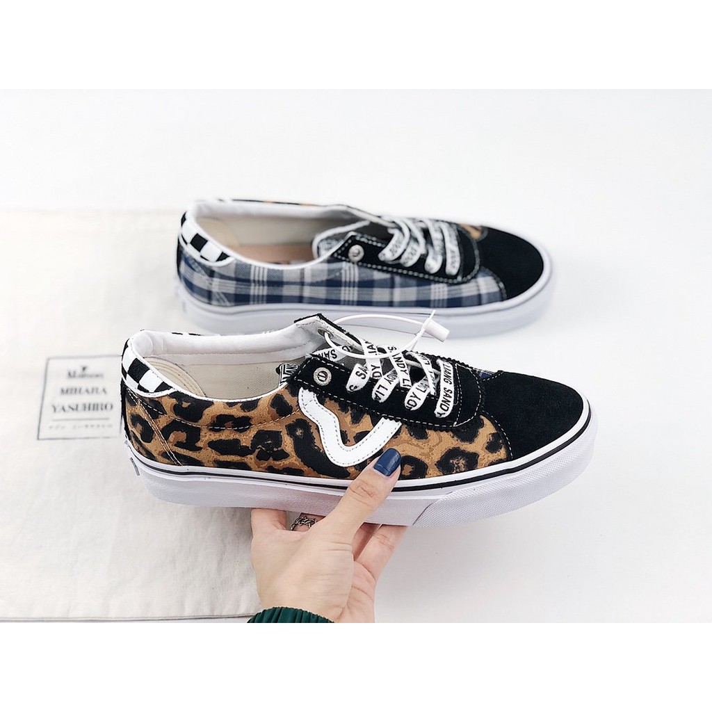 plaid and leopard vans