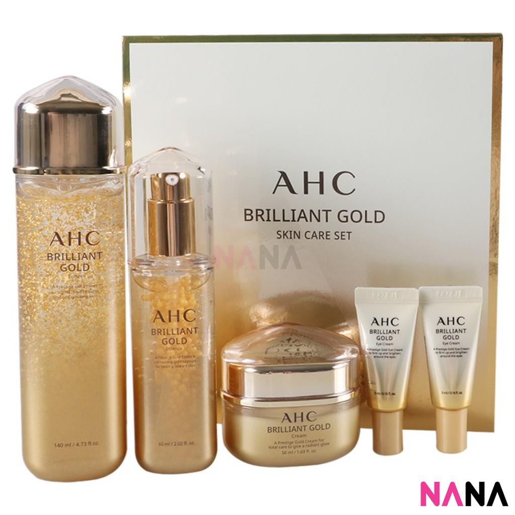 AHC Brilliant Gold Skin Care 3 Set Shopee Singapore