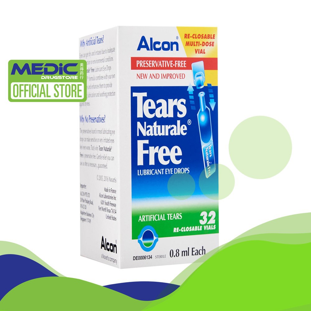 Alcon Tears Naturale Free Lubricant Eye Drops 32S - By Medic Drugstore ...