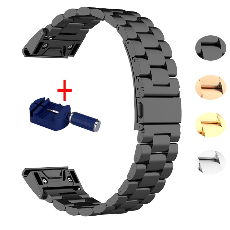 20/22/26mm Watchband Wrist Metal Strap for Garmin Fenix 5 5X 5X plus 6X 6 6S pro 3 HR 935 Quick Release Stainless Steel Bracelet