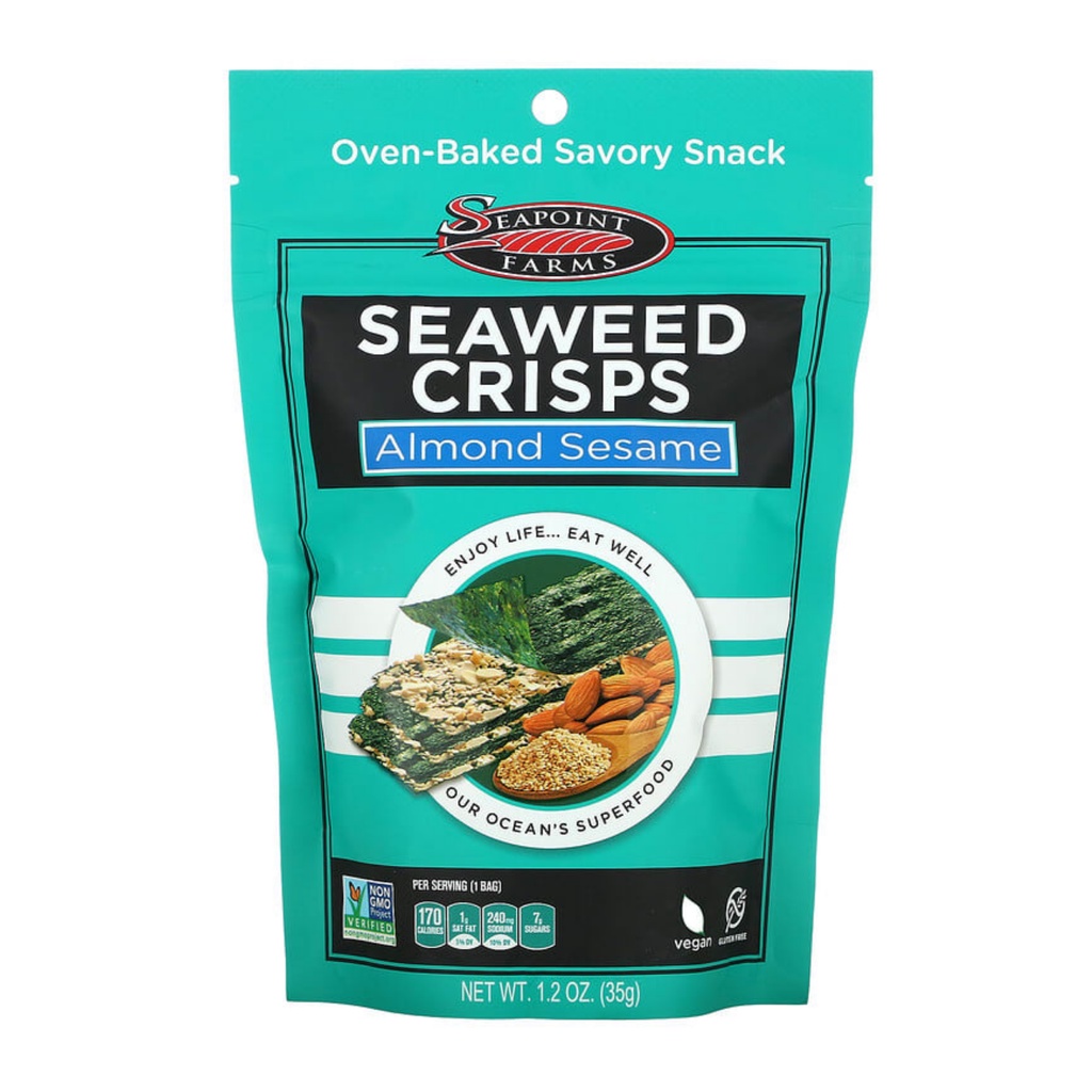 Seapoint Farms, Seaweed Crisps, Pumpkin Sesame, 1.2 oz (35 g) | Shopee ...