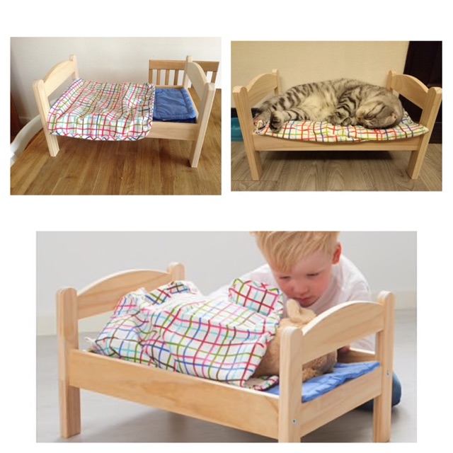 Shop Malaysia] DUKTIG Solid Wood Full Set Cat Bed Dog BedKatil 