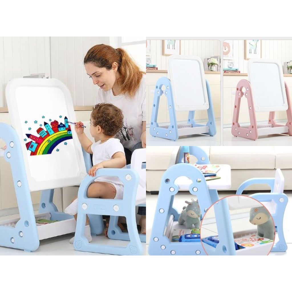 TIKKTOKK Kids Multi-Use Table and Chair set with Magnetic Whiteboard 
