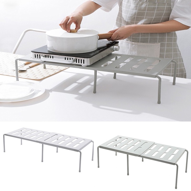 Retractable Shelf Stackable Sliding Rack Organizer Kitchen Storage For