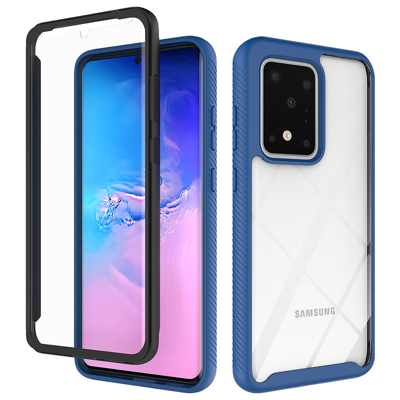 【Samsung Case】360 Full Body Ultra-thin Armor Clear Cover with Front Frame for Samsung S9/S9 Plus/S10/S10 Lite/S20/S20 Plus/S20 Ultra Hard Back Phone Shockproof Case