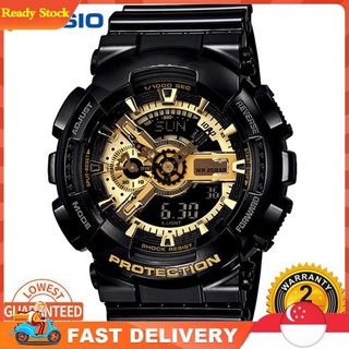 G-Series GA-110 Black Gold Men's Sports Watch GA-100 Quartz Watch Water Resistant 20 Colors