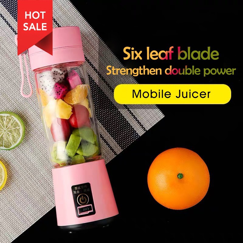 [ SG Ready Stock] 6 Blades Blender Bottle Juicer Smoothie Maker Mini