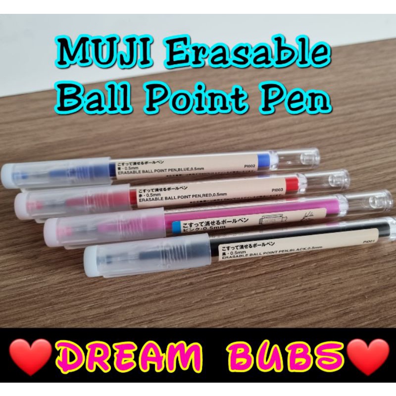 MUJI Erasable Ball Point Pen Shopee Singapore