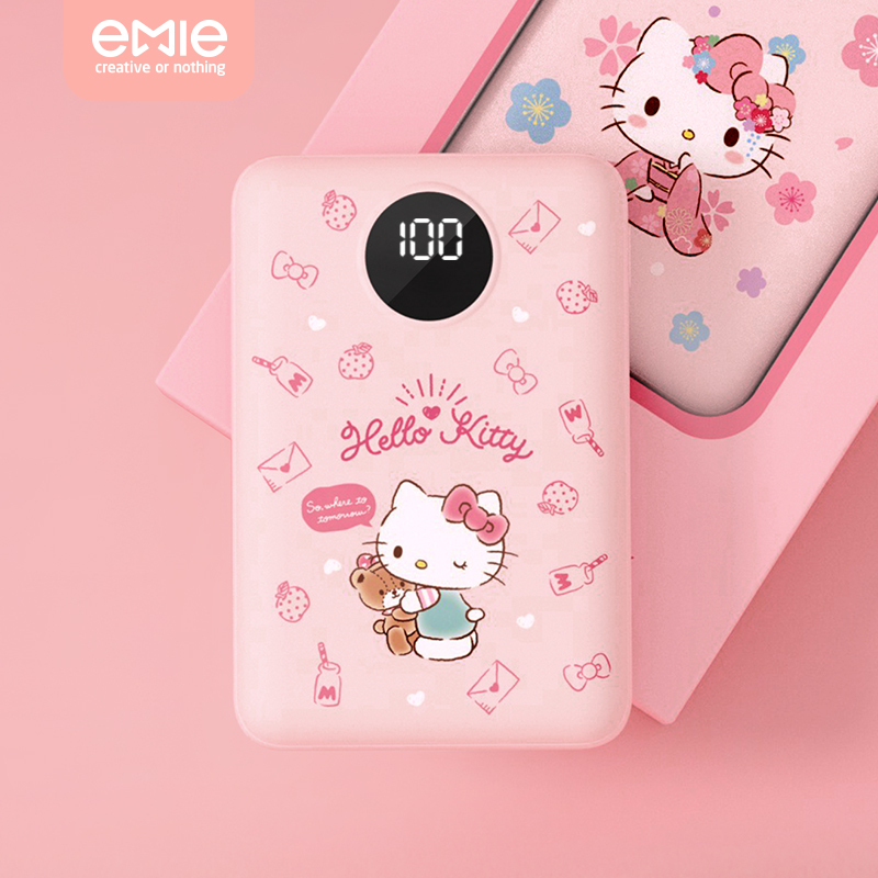 [Ready Stock] Hello Kitty LED display Portable 10000mAh powerbank