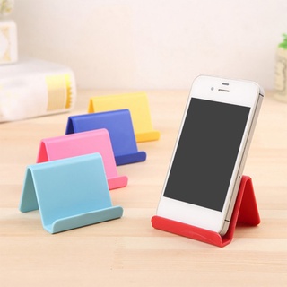 Ready Stock Universal Candy Color Mobile Phone Accessories Portable Mini Desktop Stand Table Cell Phone Holder Home Supplies Decoration Random Color