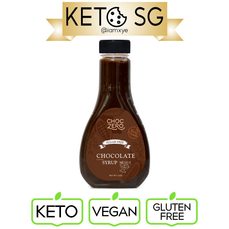 ChocZero Keto Sugar Free Chocolate Syrup Gluten Free Vegan Low Carb Low GI HalalFriendly