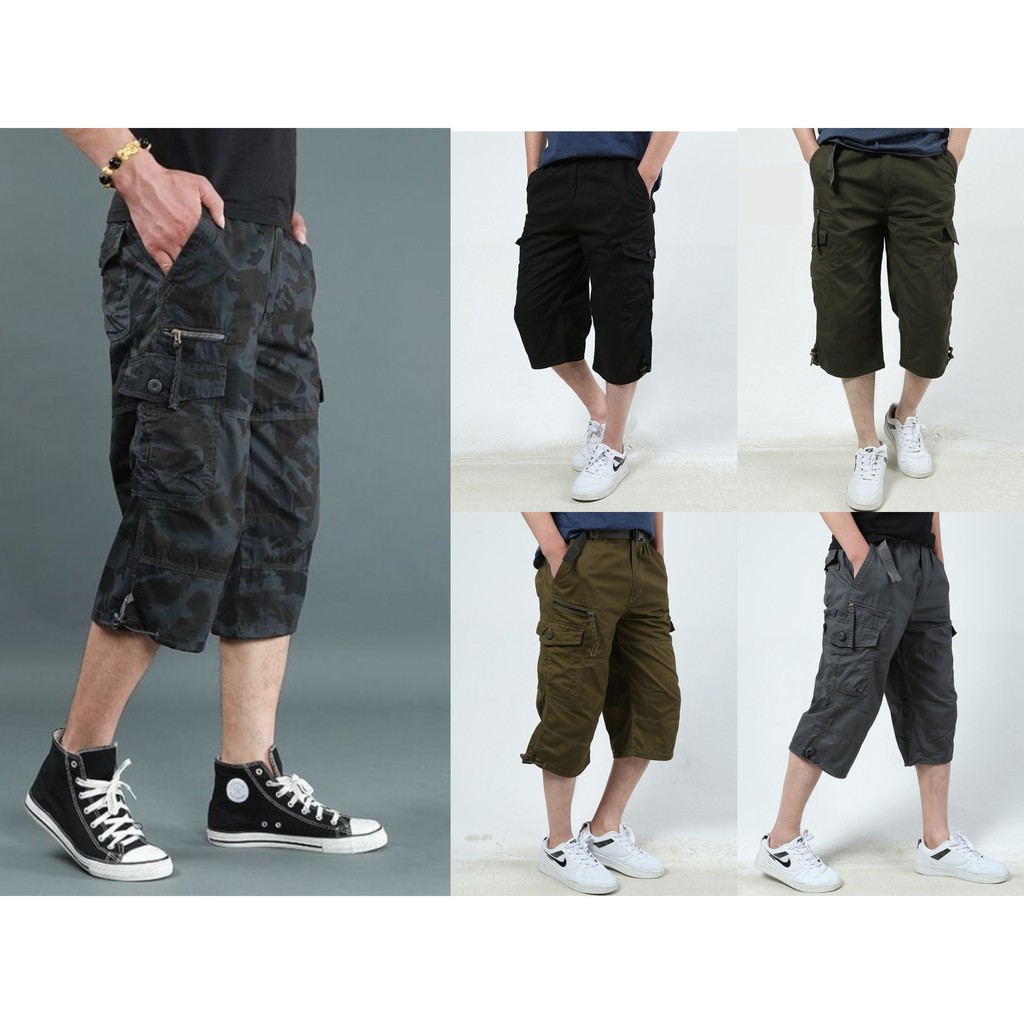 [Shop Malaysia] 3/4 casual pants / three quarter pants / seluar 3 ...