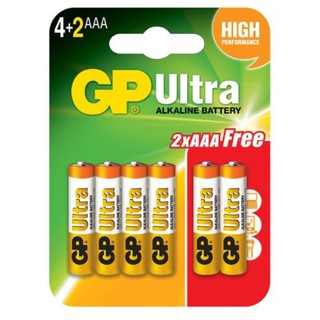 Special Offer! Bundle deal! GP Ultra Alkaline AA/AAA Battery 6pcs High Performance x 4packets