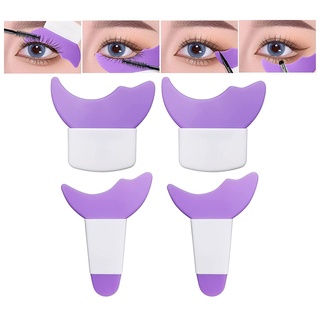 Mascara Eyelash Shield Applicator Guard Tool / Eyelash Eyeshadow Auxiliary Guard Tool Pads/ Silicone Reusable Eyelash Guide Prevent Makeup Residue