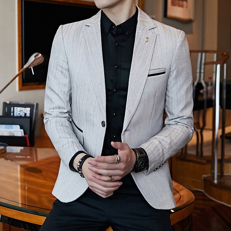 Mens Casual Business Blazer Men's Wedding Party Suit Social Men's Club Prom  Slim Blazer Jacket Plus Size 5XL | Shopee Singapore