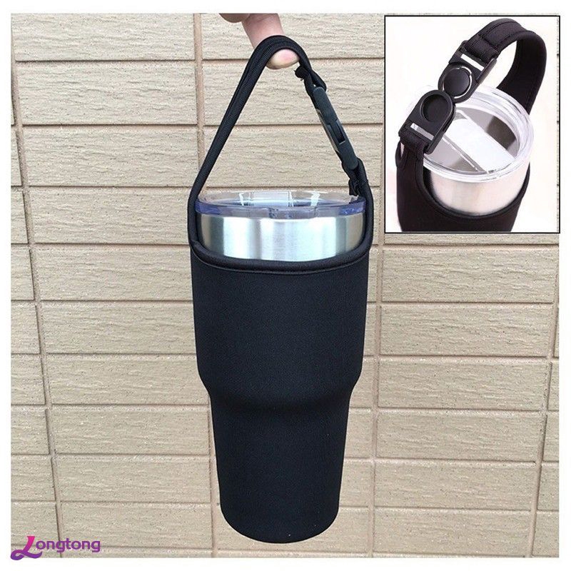 Black Carry Bag Sleeve For 30 Oz Yeti Rambler Tumbler Mug Coffee Cup