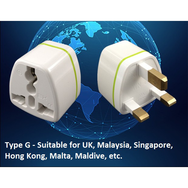 Shop Malaysia Uk Type Electrical Plug Adaptor 3 Pin Adapter Converter Travel Uk Plug Socket Type G Shopee Singapore