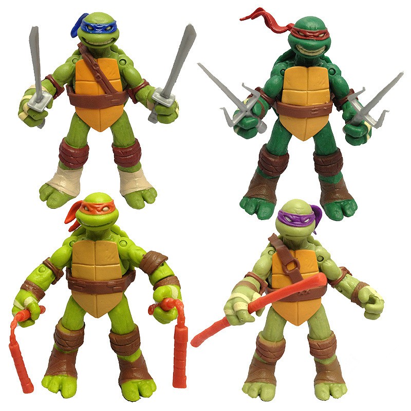 4pcs/set 12CM TMNT Teenage Mutant Ninja 