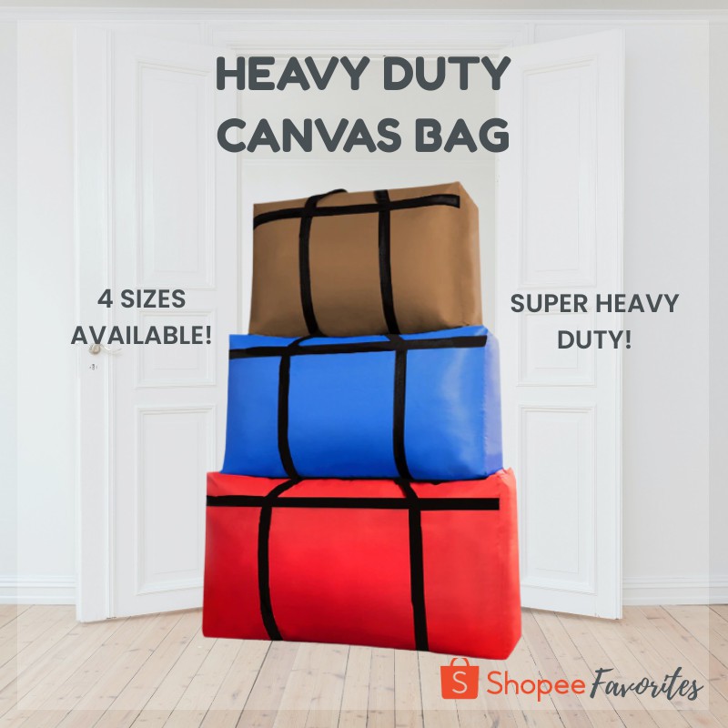 🔥SG READY STOCK🔥 Heavy Duty Canvas Bag House Moving Large Canvas Storage Bag Shopee Singapore