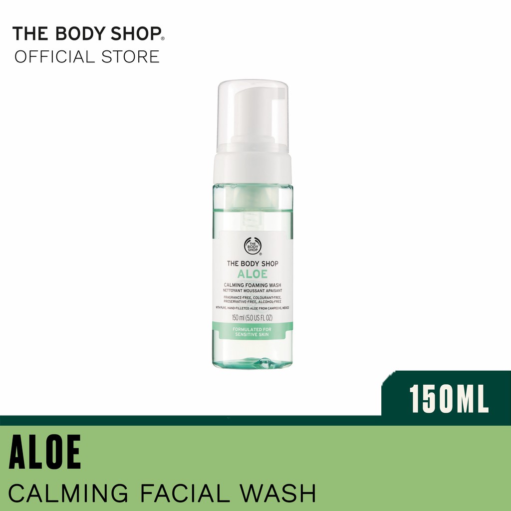 The Body Shop Aloe Calming Foaming Wash (150ML) Shopee Singapore