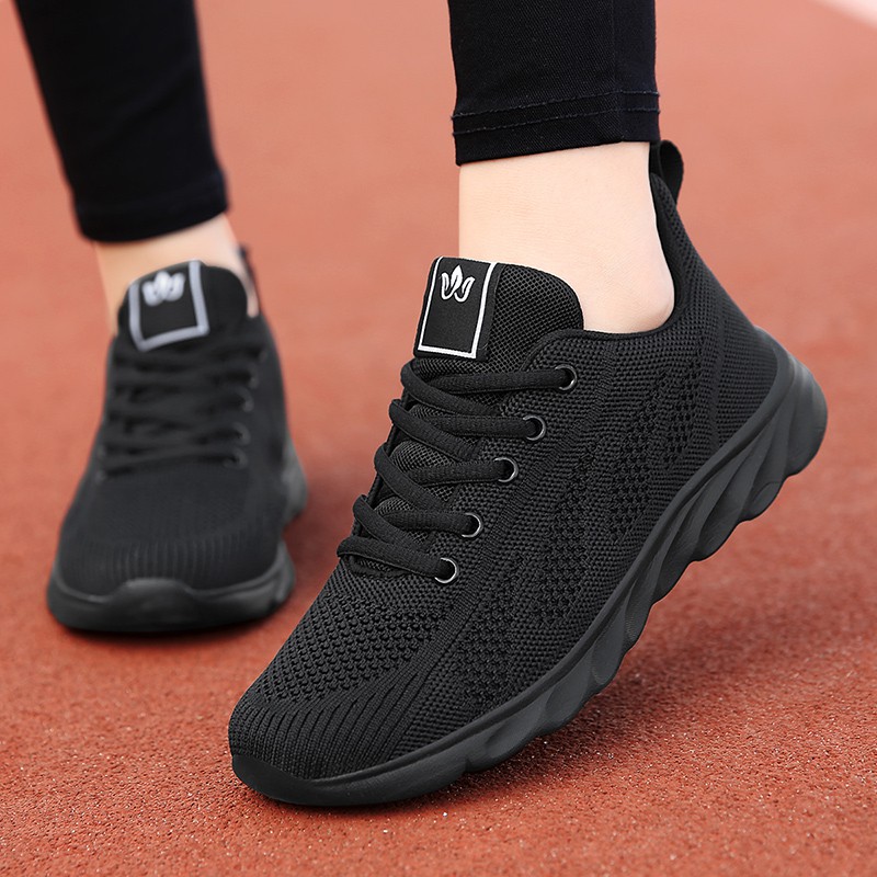 solid black sneakers womens