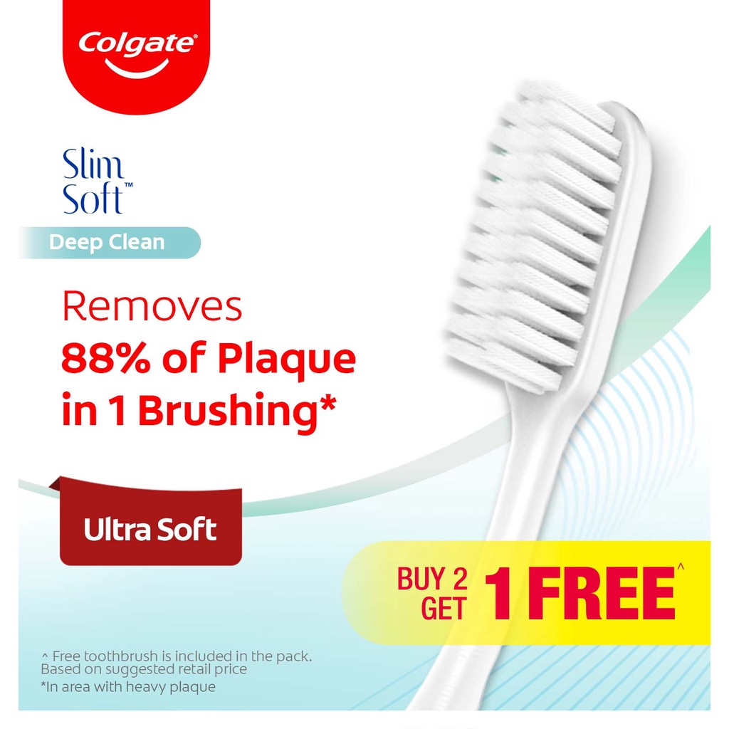 Colgate Slimsoft Deep Clean Toothbrush Valuepack 3S (Soft) | Shopee ...