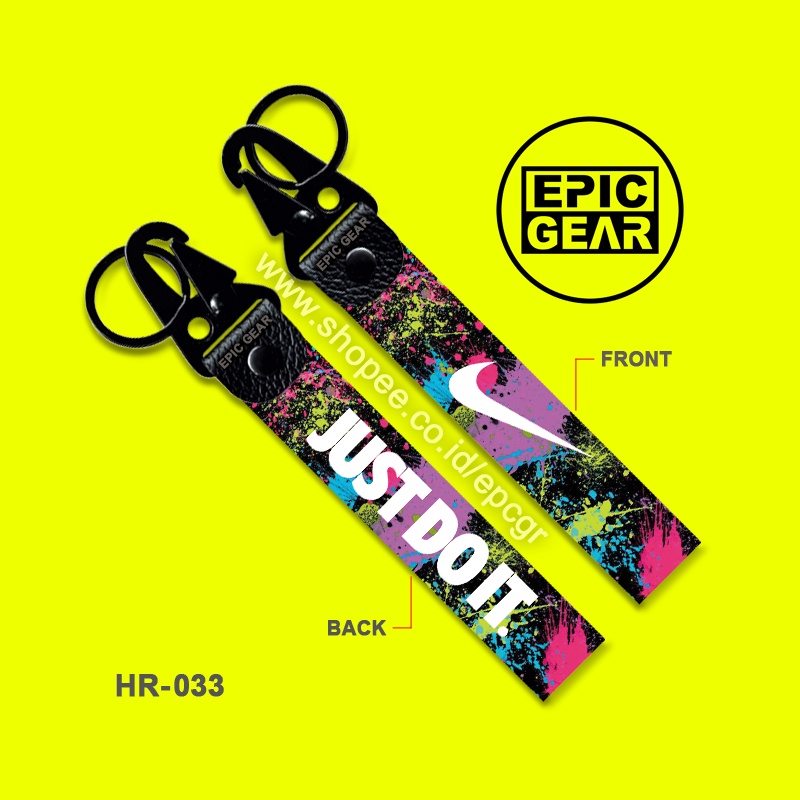 GANTUNGAN High QUALITY KEYCHAIN JUST DO IT PREMIUM KEY CHAIN HOLDER
