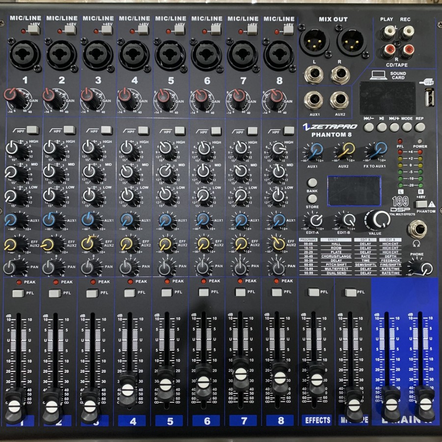 harga mixer zetapro 8 channel