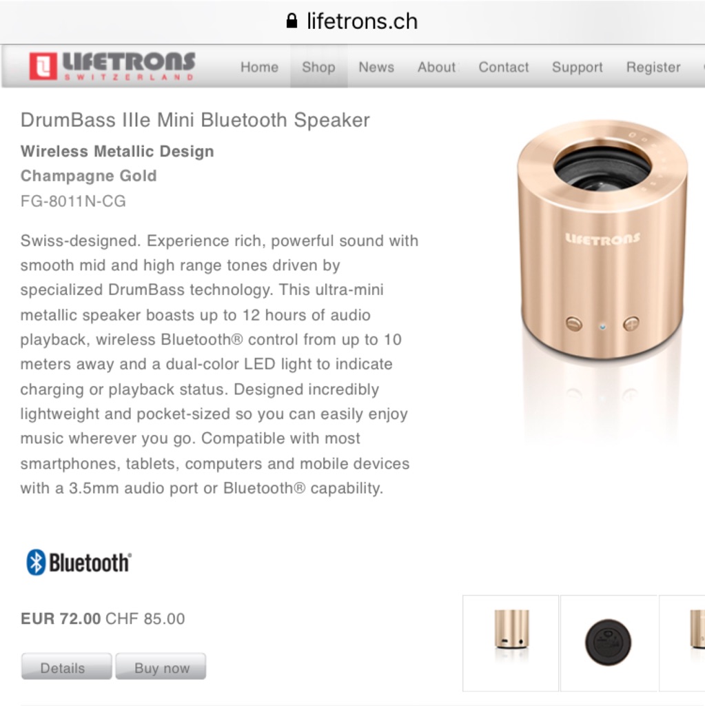drumbass iiie mini bluetooth speaker