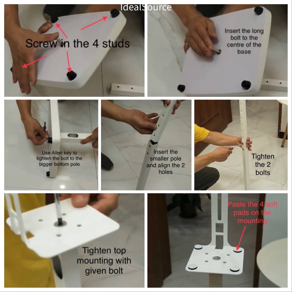 Speaker stand side bottom mount Speaker management pole Samsung Q950A