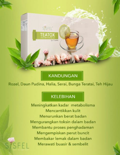 Sisfel Teatox 10 Sachets Shopee Singapore