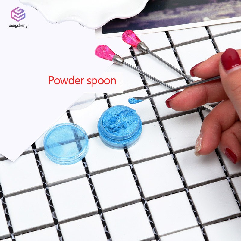 Sinnper Pigment UV Resin DIY Crafts Jewelry Making Tools Powder Spoon Stirring Bar Bubble Needle 