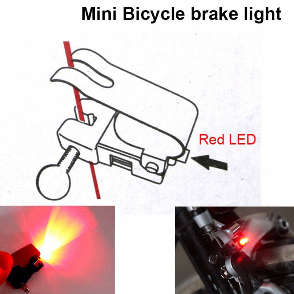 Details about   1x Mini Bike Brake Light Mount Tail Rear Bicycle Cycling LED Safety Warning Lamp 