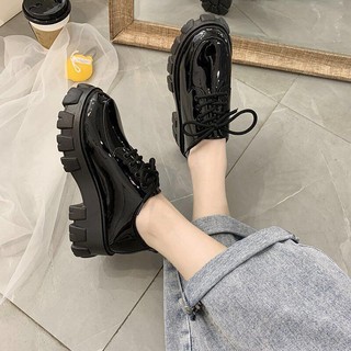 Image of Women's Platform Shoes British Style Casual Martin Ankle Boots