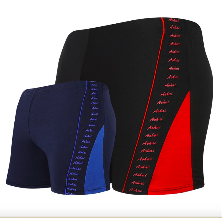 men swim trunks swimwear Extra large fat men's adult boxer trunks