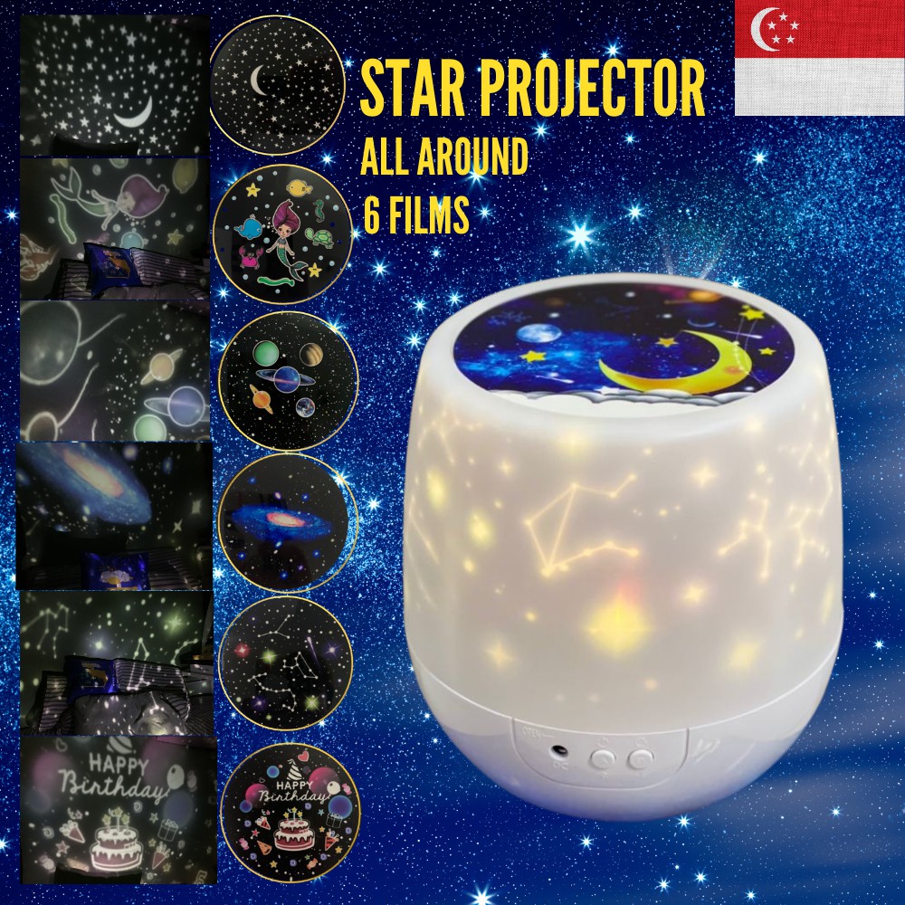 Star Projector Cosmic Night Sky Planetarium With 6 Films Sleep Help