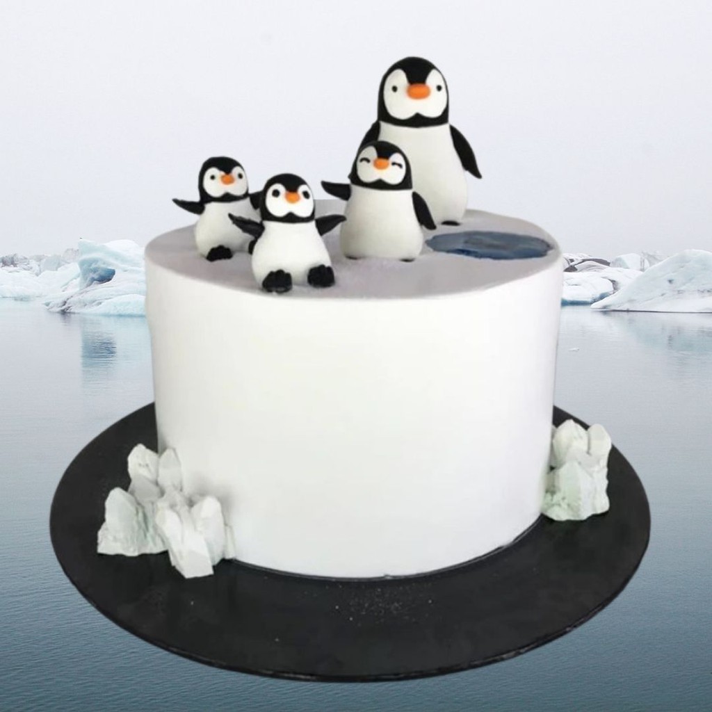 Penguin Girl Cake Topper  Cake Toppers by Avalon Sunshine