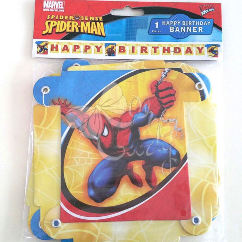 Spiderman Happy Birthday Letter Banner Shopee Singapore
