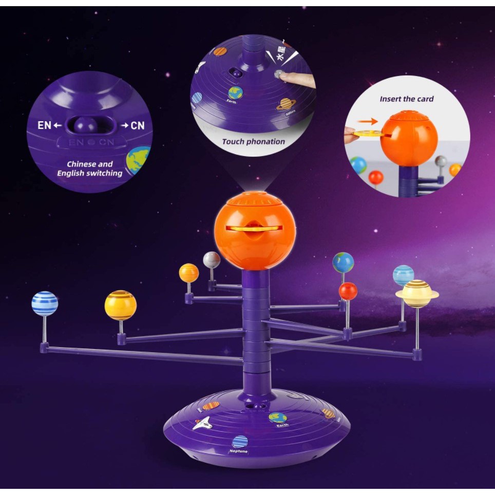 Solar System Model Kit Planetarium Projector Children LED Light Kid Projector educational toys Kids Gift Stem toys Gift