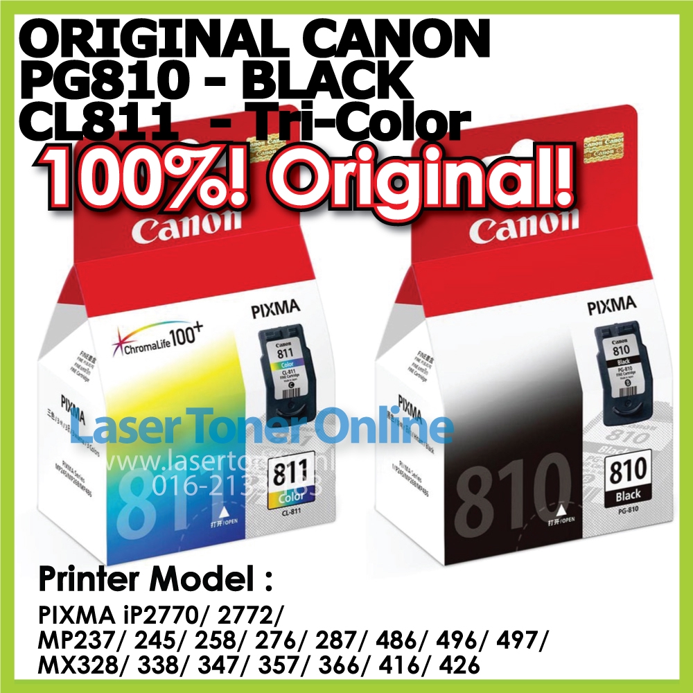 100 Original Canon PG810 PG810 CL811 CL811 810 811 Ink Cartridge