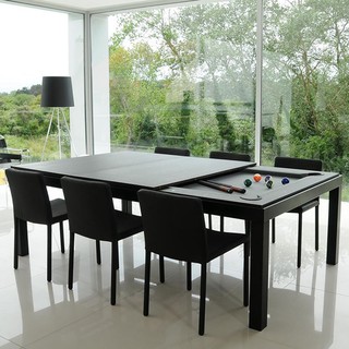 billiards Multifunctional black 8 pool table, family table tennis 3 in1 dining table American 9-ball conference table