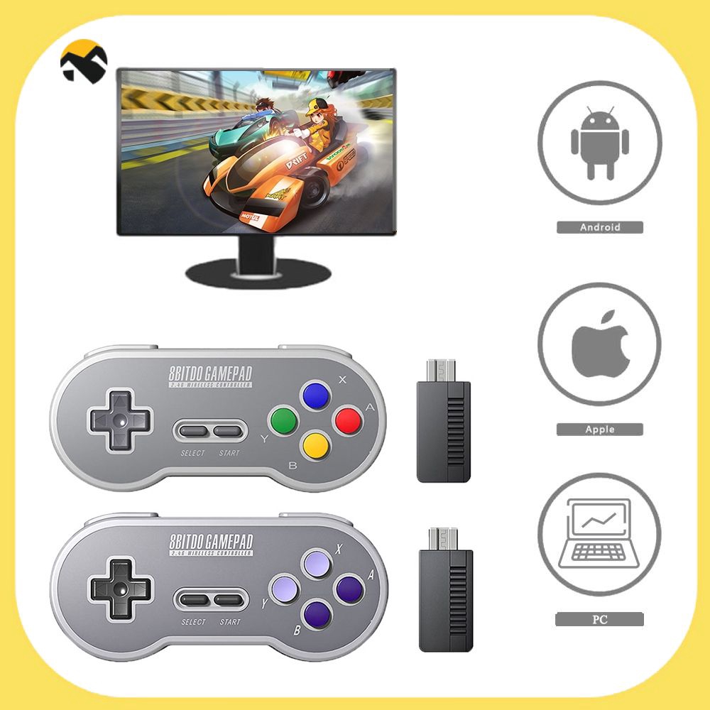 Ready 8bitdo Sn30 Sf30 Sn30 Pro Sf30 Pro 2 4g Wireless Game Controller For Nes Snes Sfc Classic Edition Shopee Singapore